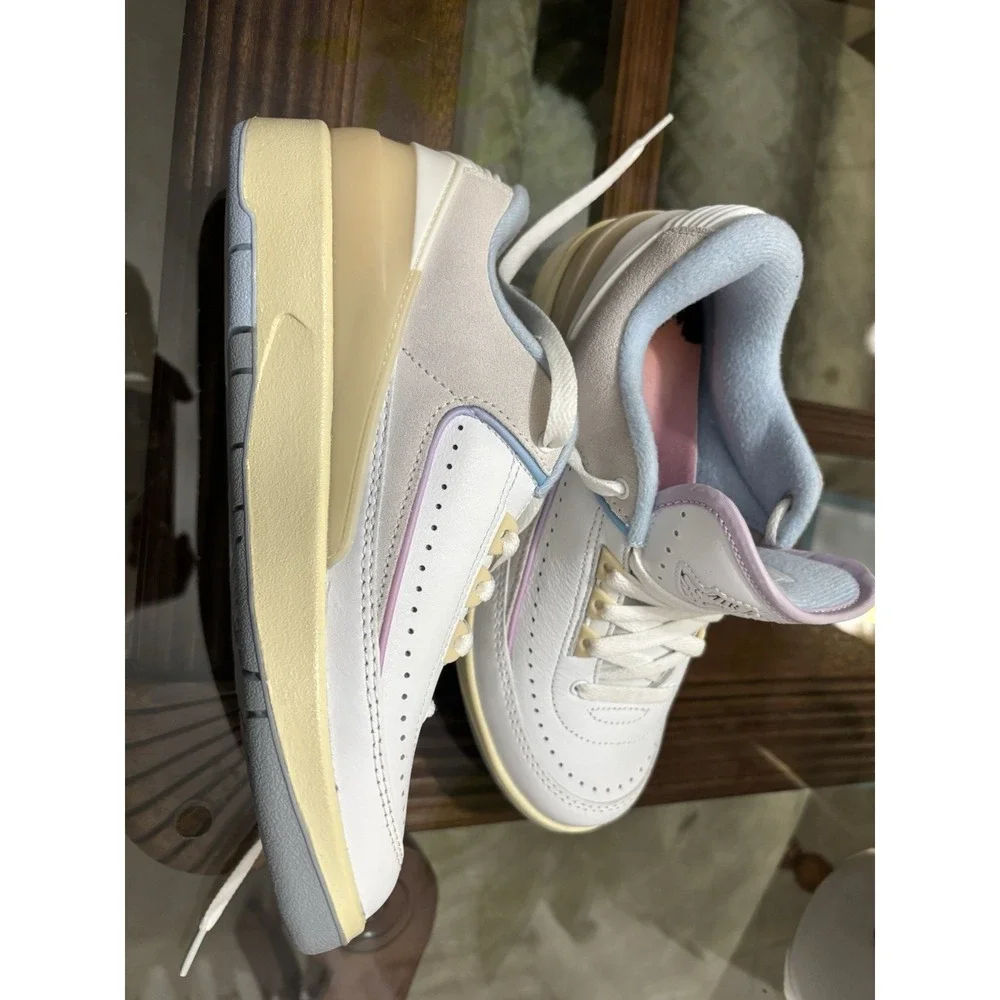 Nike Air Jordan 2 Low DX4401-146 Women 'S  6.5 White Pink Blue Sneakers EU 37.5